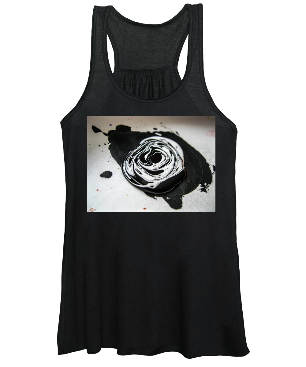 Acrylic Paint Women's Tank Top featuring the photograph Melted Yin-yang #1 by Bradley Dever