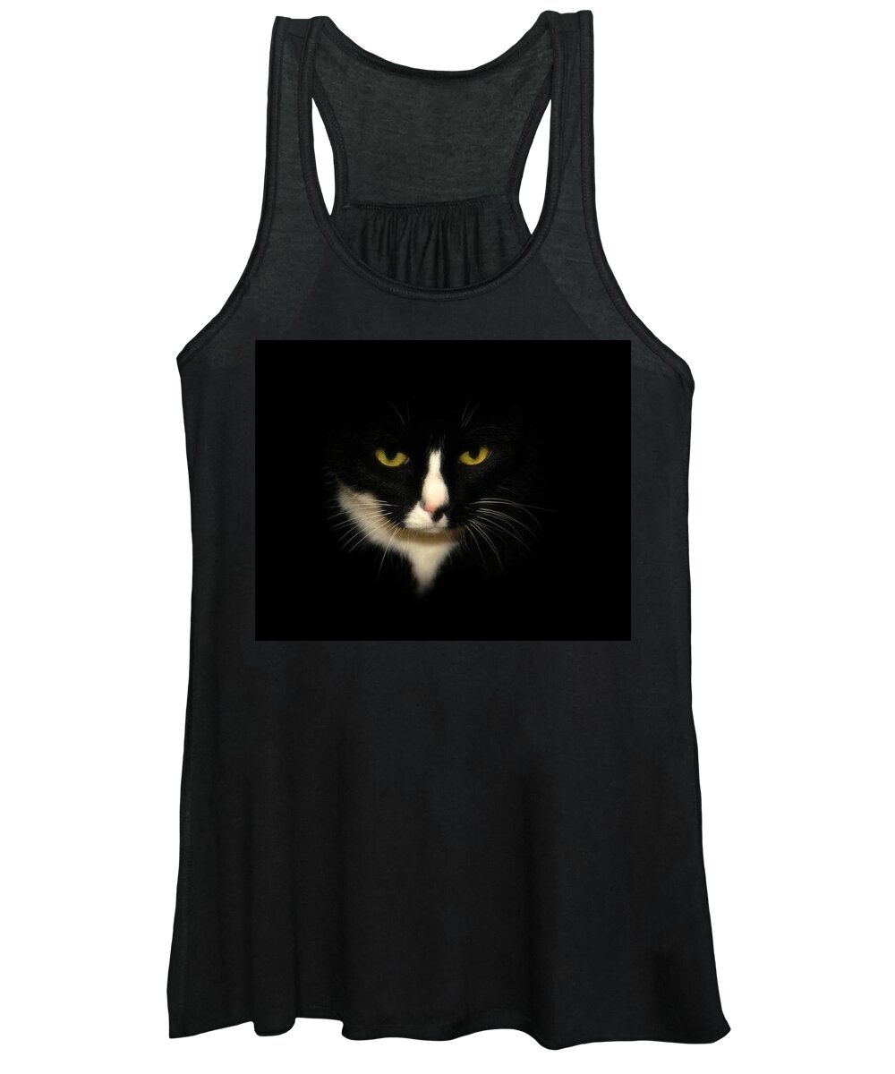 Cat Women's Tank Top featuring the photograph Oreo by Angie Tirado