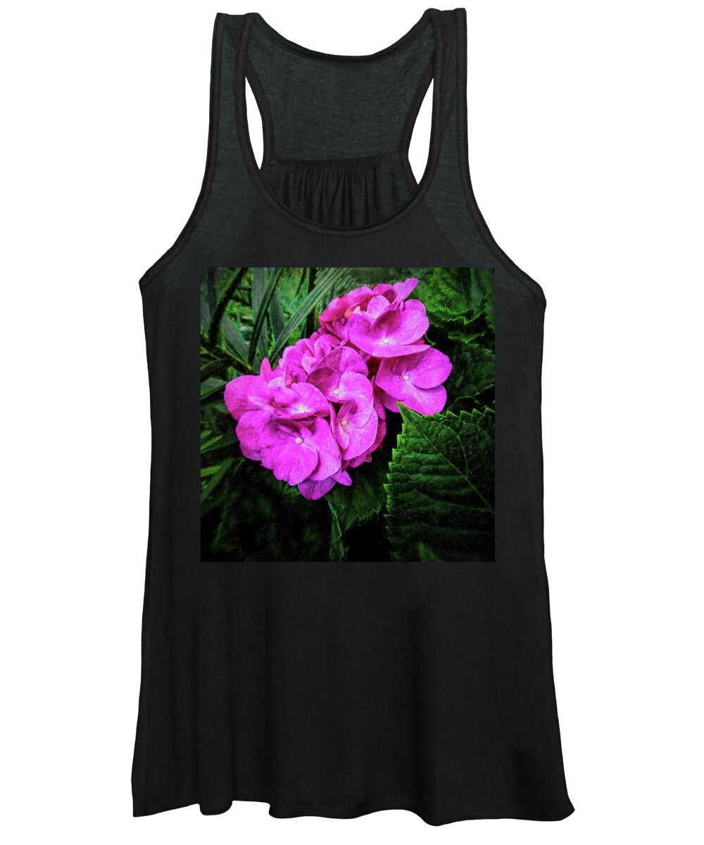 Fine Art Prints Women's Tank Top featuring the photograph Painted Hydrangea #1 by Dave Bosse