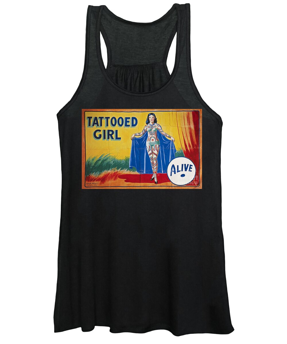 1950s Women's Tank Top featuring the photograph SIDESHOW POSTER, c1955 #1 by Granger