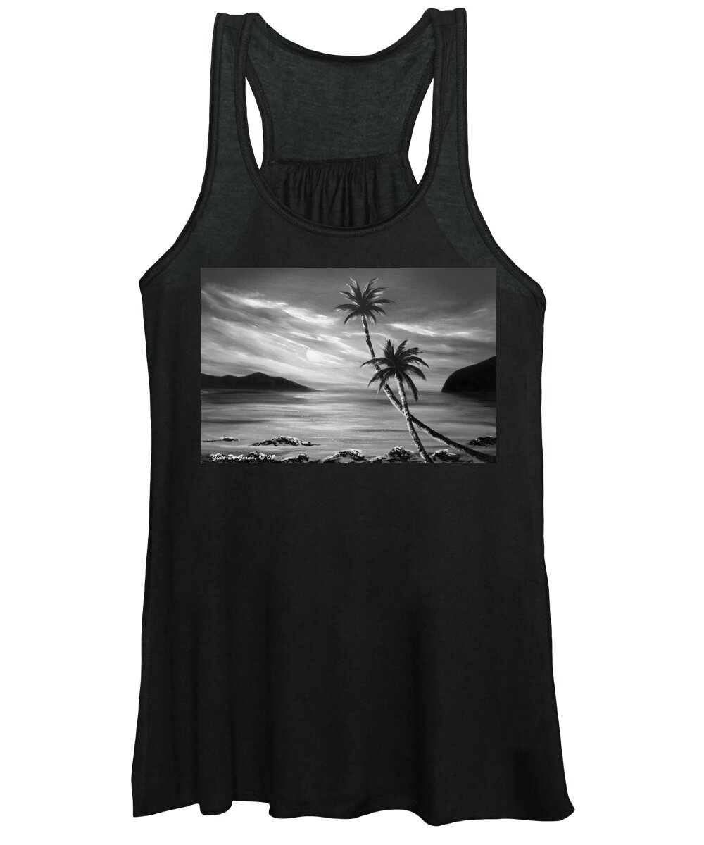 Sunset Women's Tank Top featuring the painting Sunset in Paradise #1 by Gina De Gorna