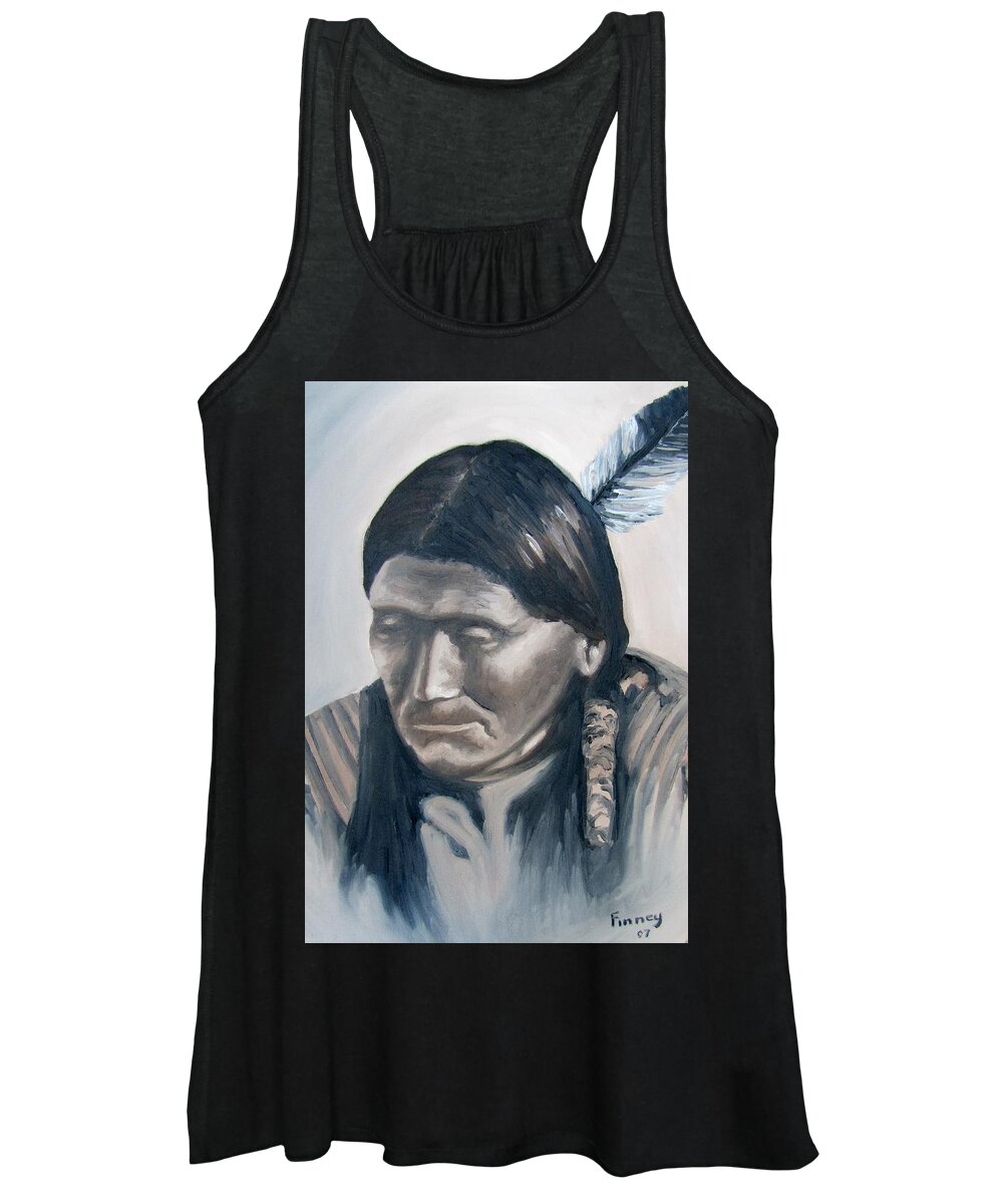 The Story Teller Women's Tank Top featuring the painting The Story Teller #1 by Michael TMAD Finney