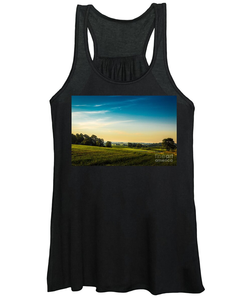 Agriculture Women's Tank Top featuring the photograph Tug Hill Sunrise #2 by Roger Monahan