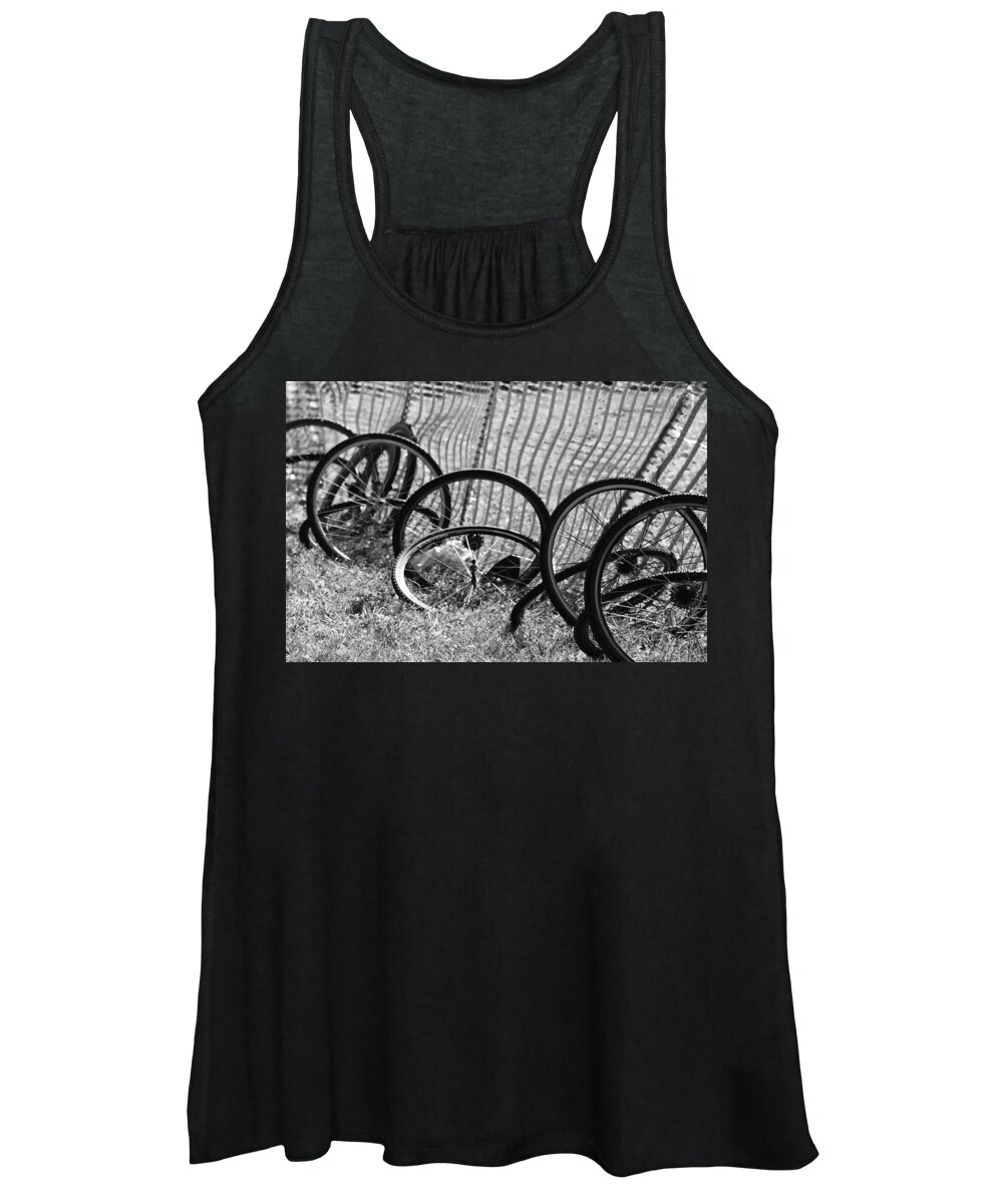 Wheel Women's Tank Top featuring the photograph Waiting for a Ride #1 by Lauri Novak