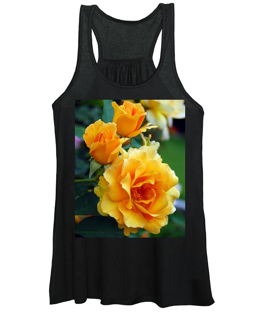 Flower Women's Tank Top featuring the photograph Yellow Roses #1 by Amy Fose