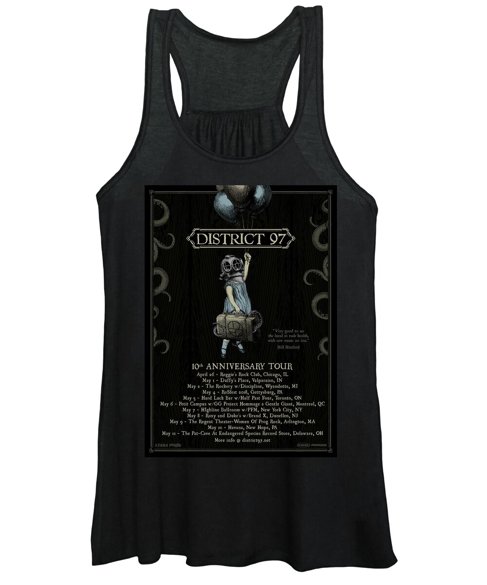  Women's Tank Top featuring the digital art 10th Anniversary Tour by District 97