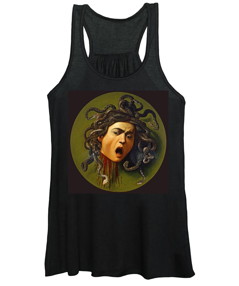 Caravaggio Women's Tank Top featuring the painting Medusa #3 by Caravaggio