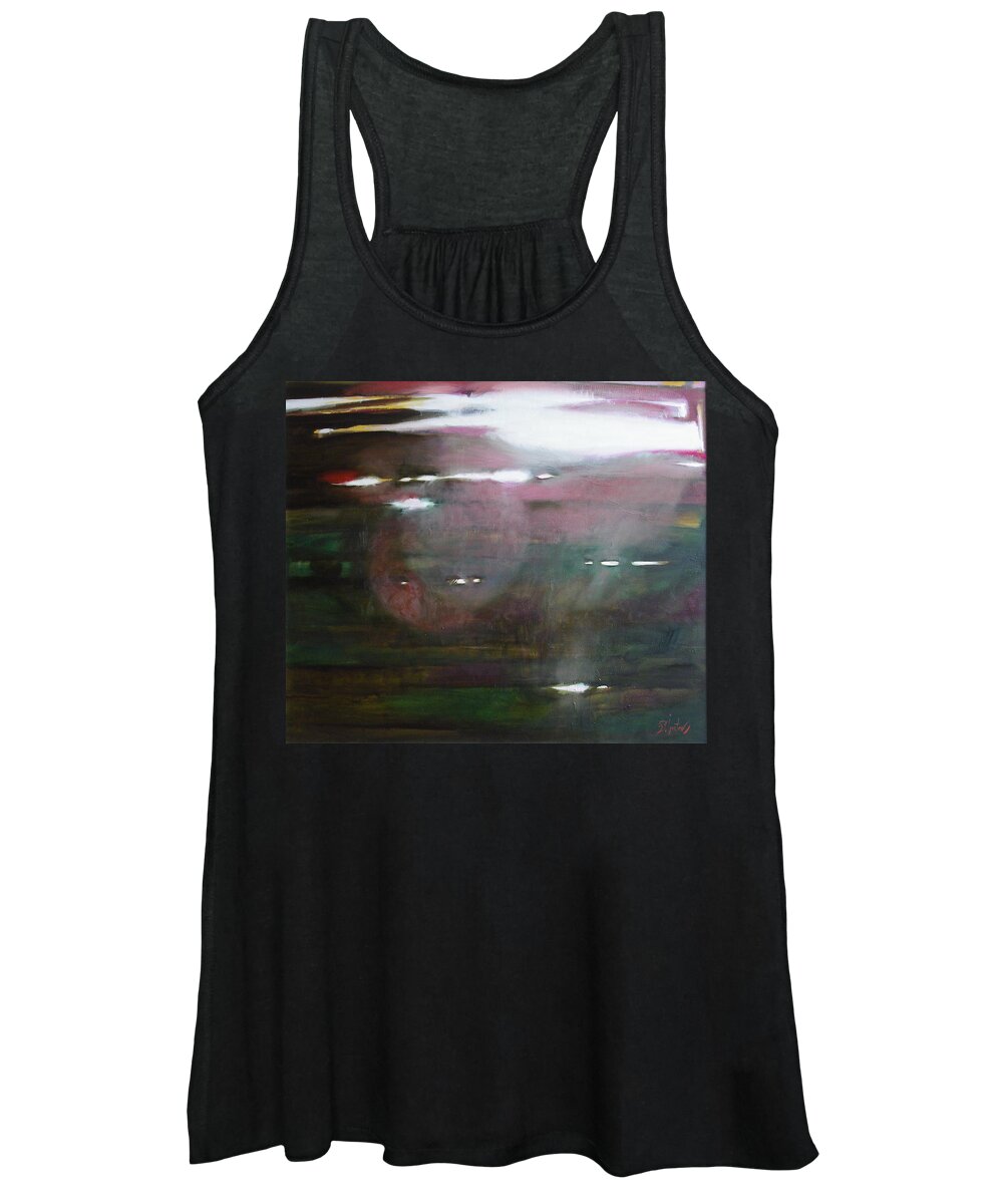 Oil Women's Tank Top featuring the painting The Parallel World #2 by Sergey Ignatenko