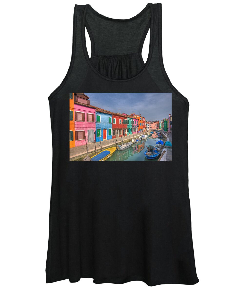 Architecture Women's Tank Top featuring the photograph Burano - Venice - Italy #3 by Joana Kruse