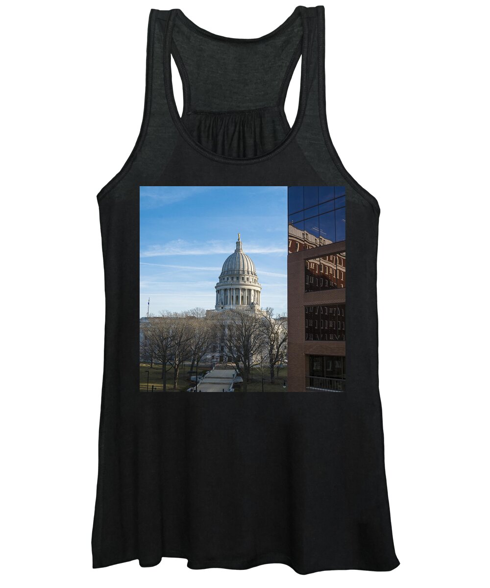 Capitol Women's Tank Top featuring the photograph Capitol - Madison - Wisconsin 2 by Steven Ralser
