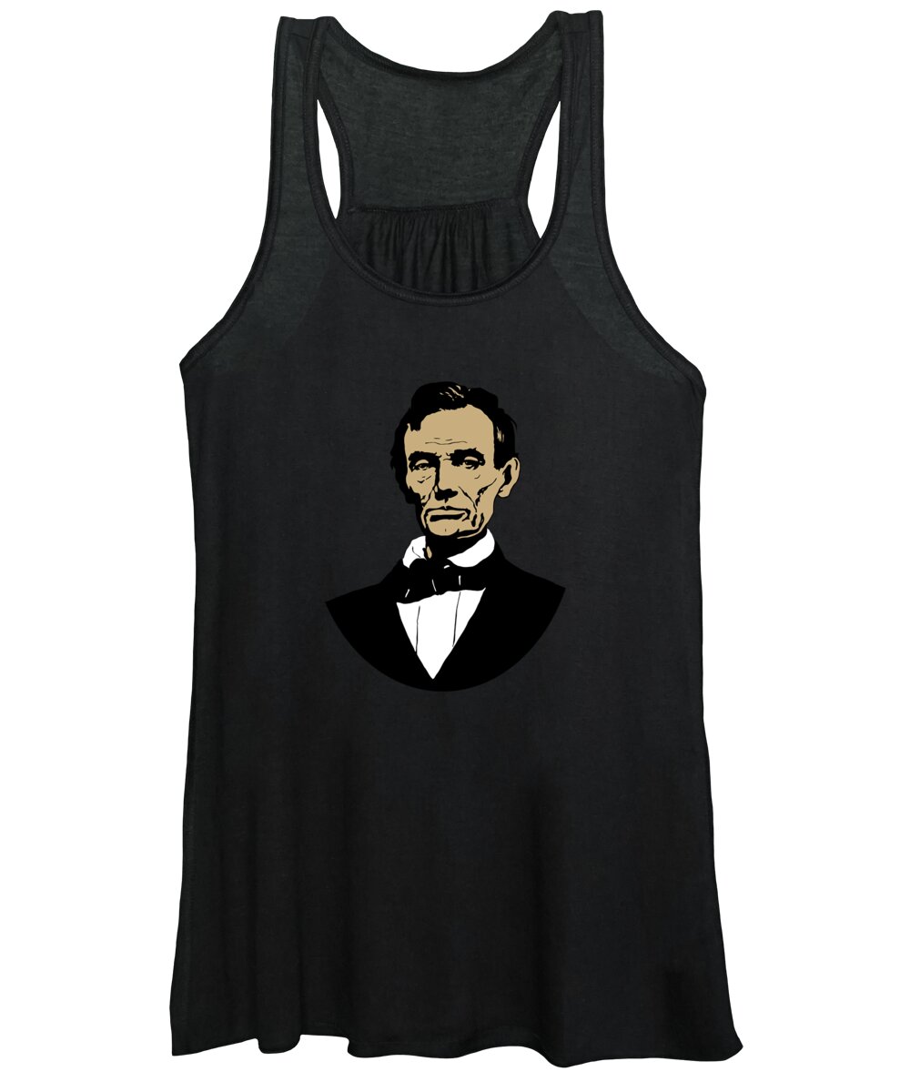 Abraham Lincoln Women's Tank Top featuring the mixed media President Lincoln by War Is Hell Store