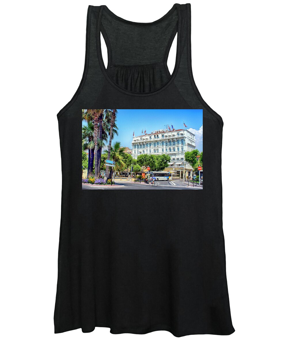 Hotel Splendid Women's Tank Top featuring the photograph Cannes South of France. #4 by Chris Smith