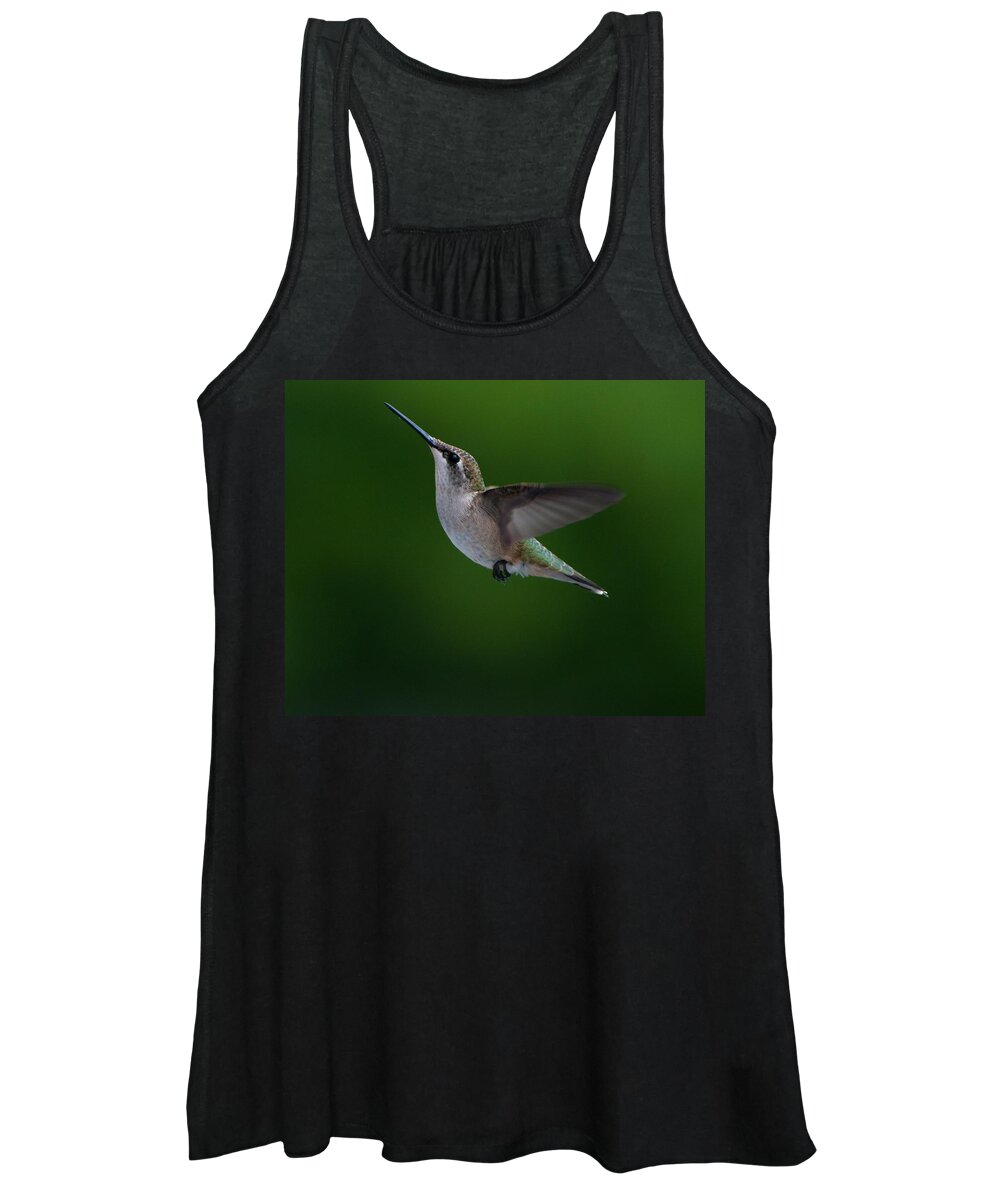 Hummers Women's Tank Top featuring the photograph Female Ruby Throated Hummingbird #4 by Brenda Jacobs