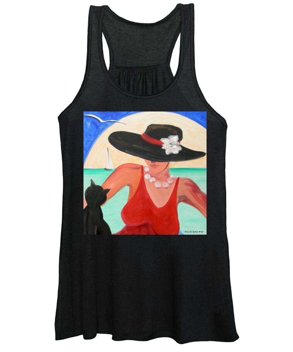 Lady Women's Tank Top featuring the painting Living the Dream #4 by Gina De Gorna