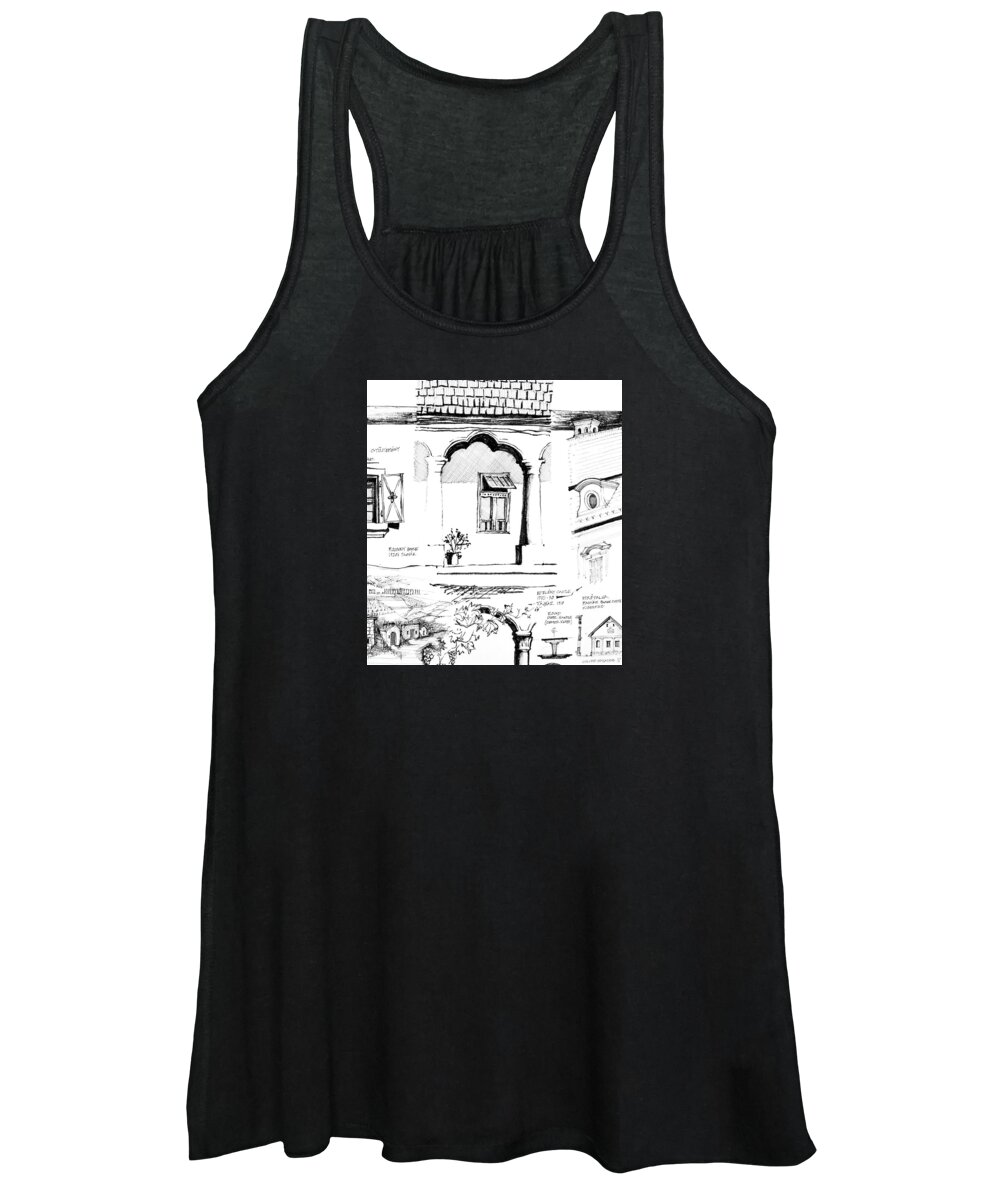 Sustainability Women's Tank Top featuring the drawing 6.41.Hungary-4-detail-l by Charlie Szoradi