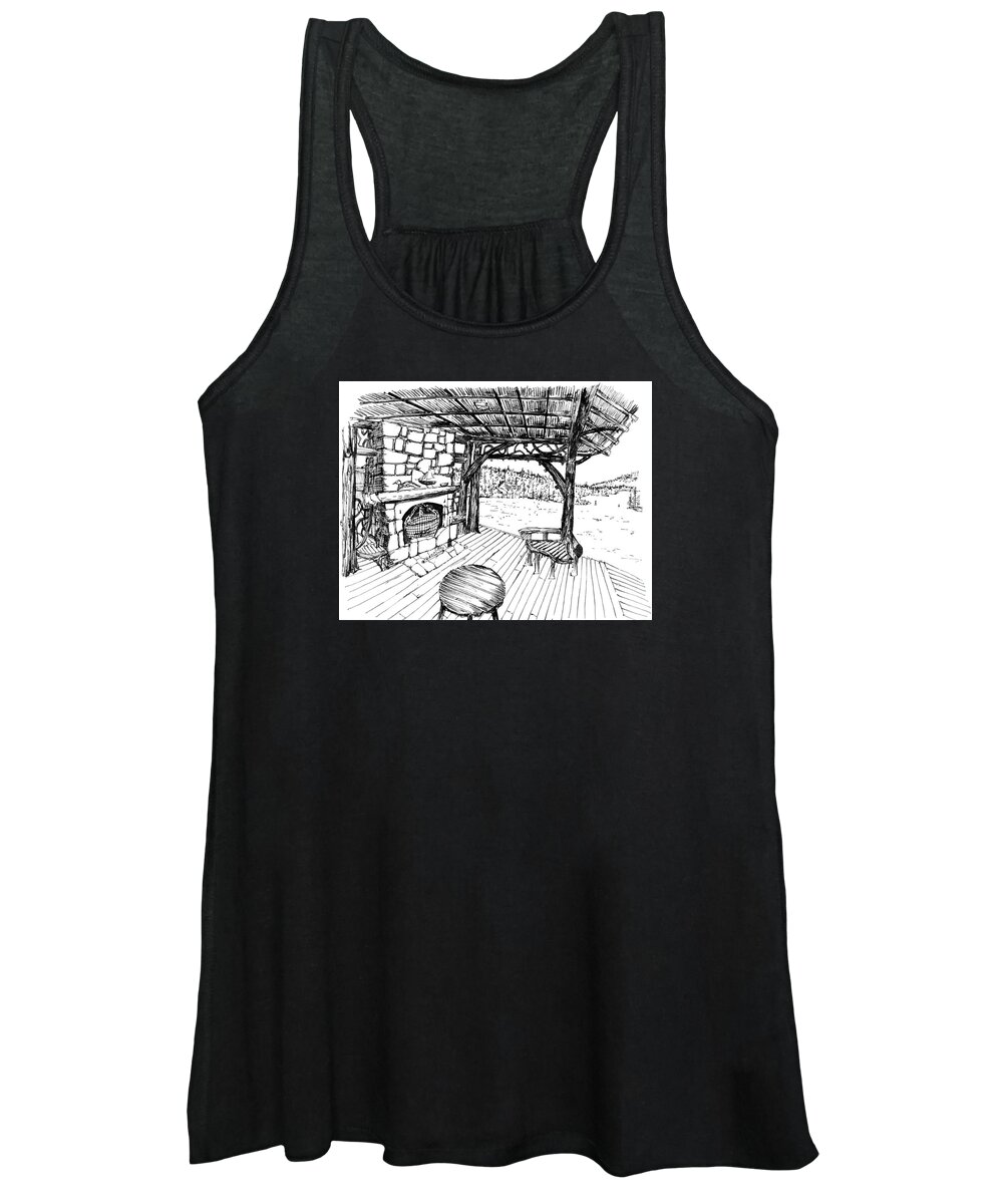 Sustainability Women's Tank Top featuring the drawing 7.49.usa-13 by Charlie Szoradi