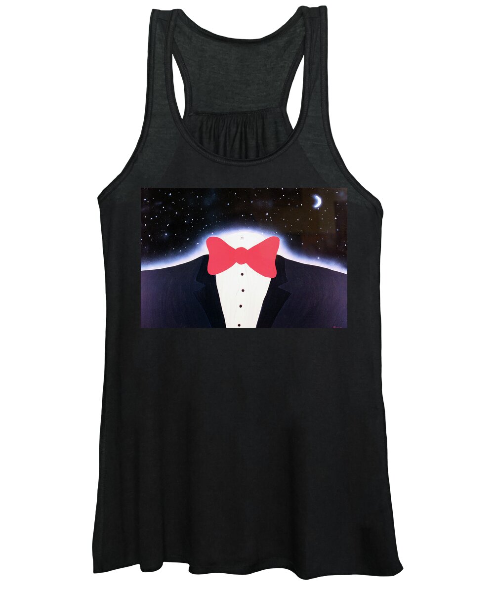 Surrealism Women's Tank Top featuring the painting A Night Out With The Stars by Thomas Blood