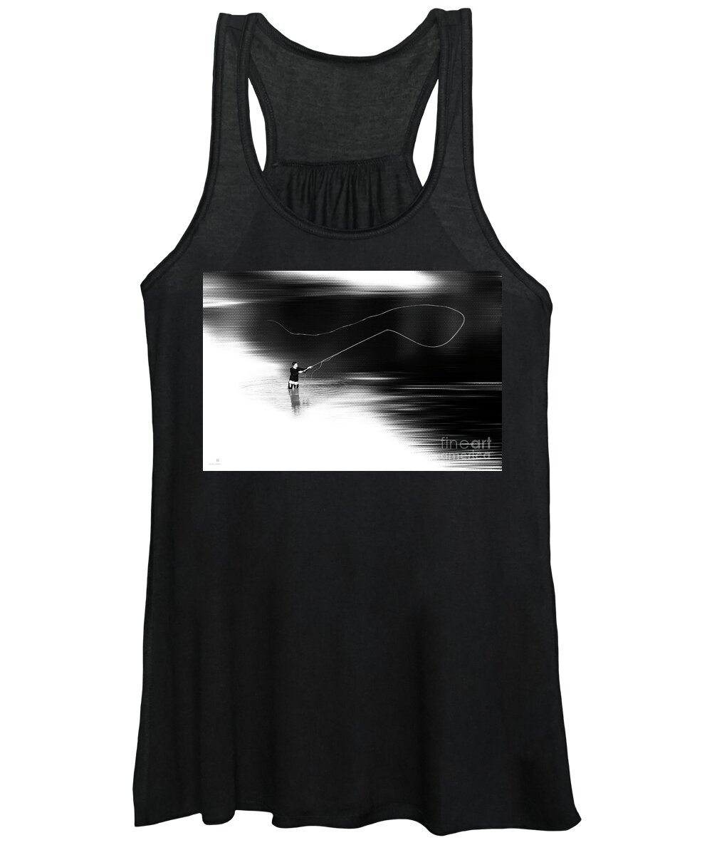 Fly Fisching Women's Tank Top featuring the photograph A River Runs Through It by Hannes Cmarits