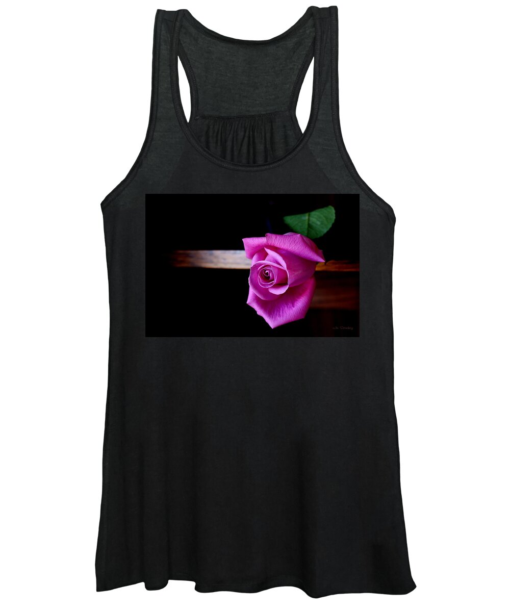 Rose Women's Tank Top featuring the photograph A Single Rose by Jo Smoley