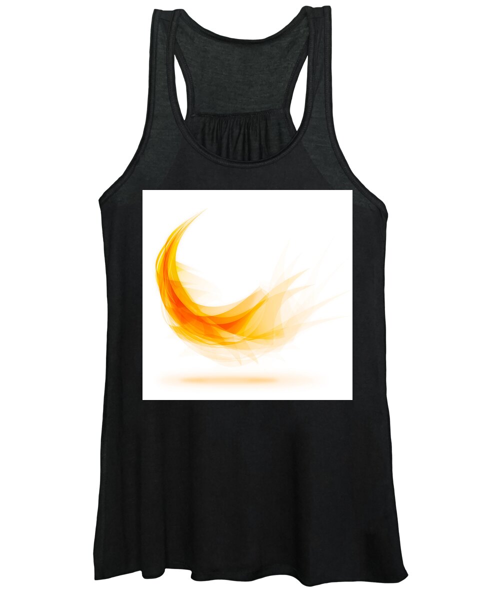 Abstract Women's Tank Top featuring the painting Abstract feather by Setsiri Silapasuwanchai