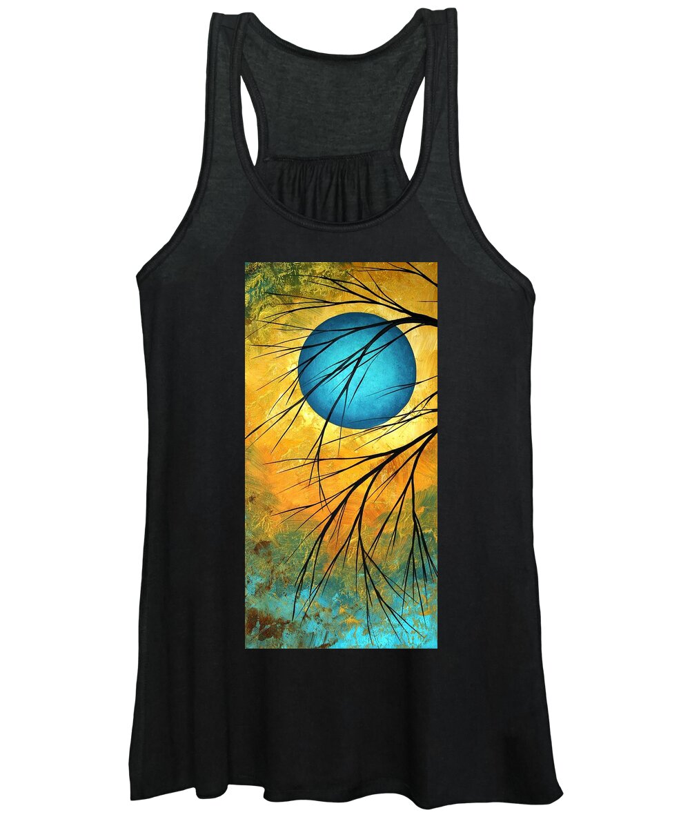 Abstract Women's Tank Top featuring the painting Abstract Landscape Art PASSING BEAUTY 1 of 5 by Megan Aroon