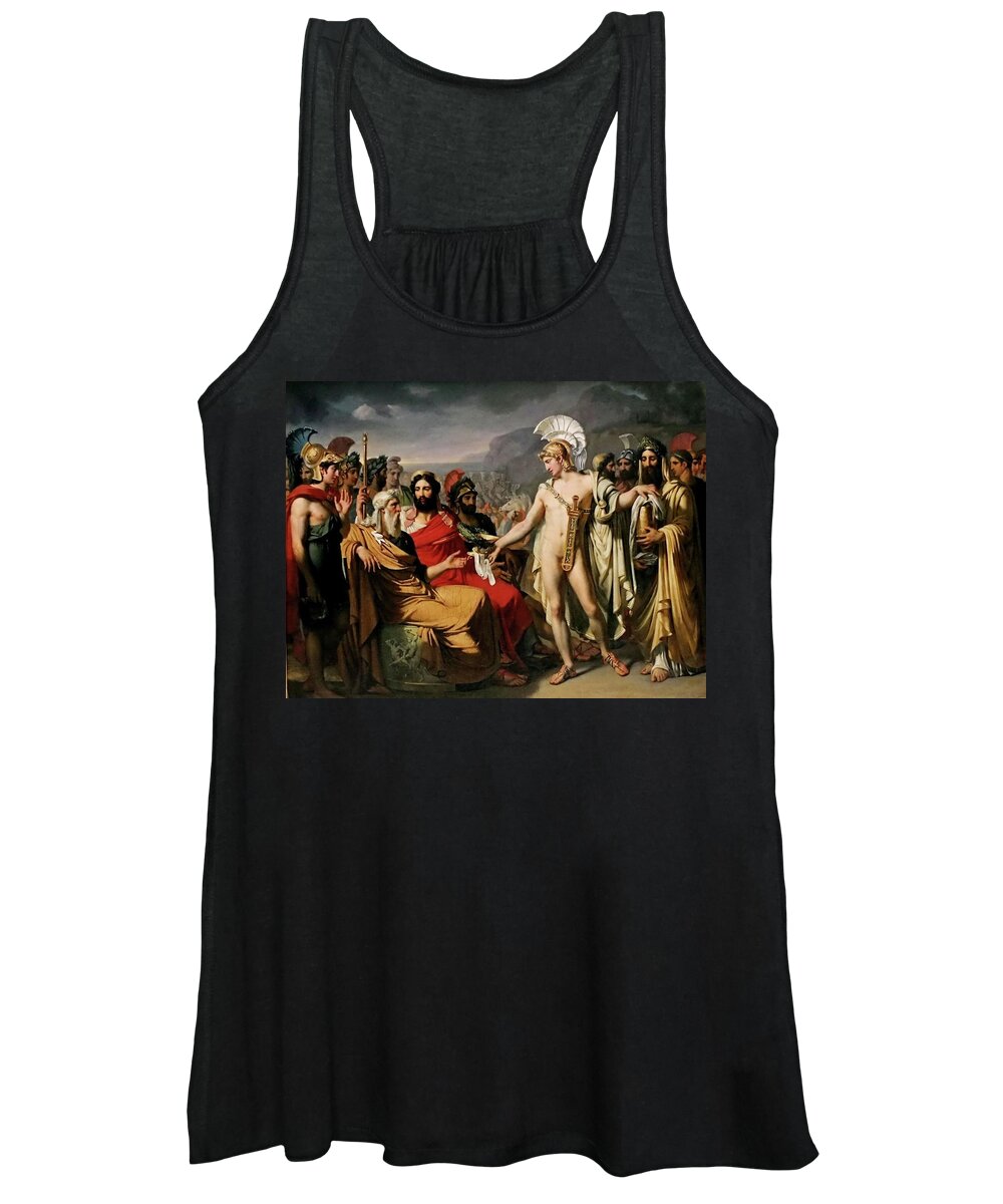 Neoclassicism Women's Tank Top featuring the painting Achilles Pays to Nestor the Price of Wisdom by Joseph Desire Court