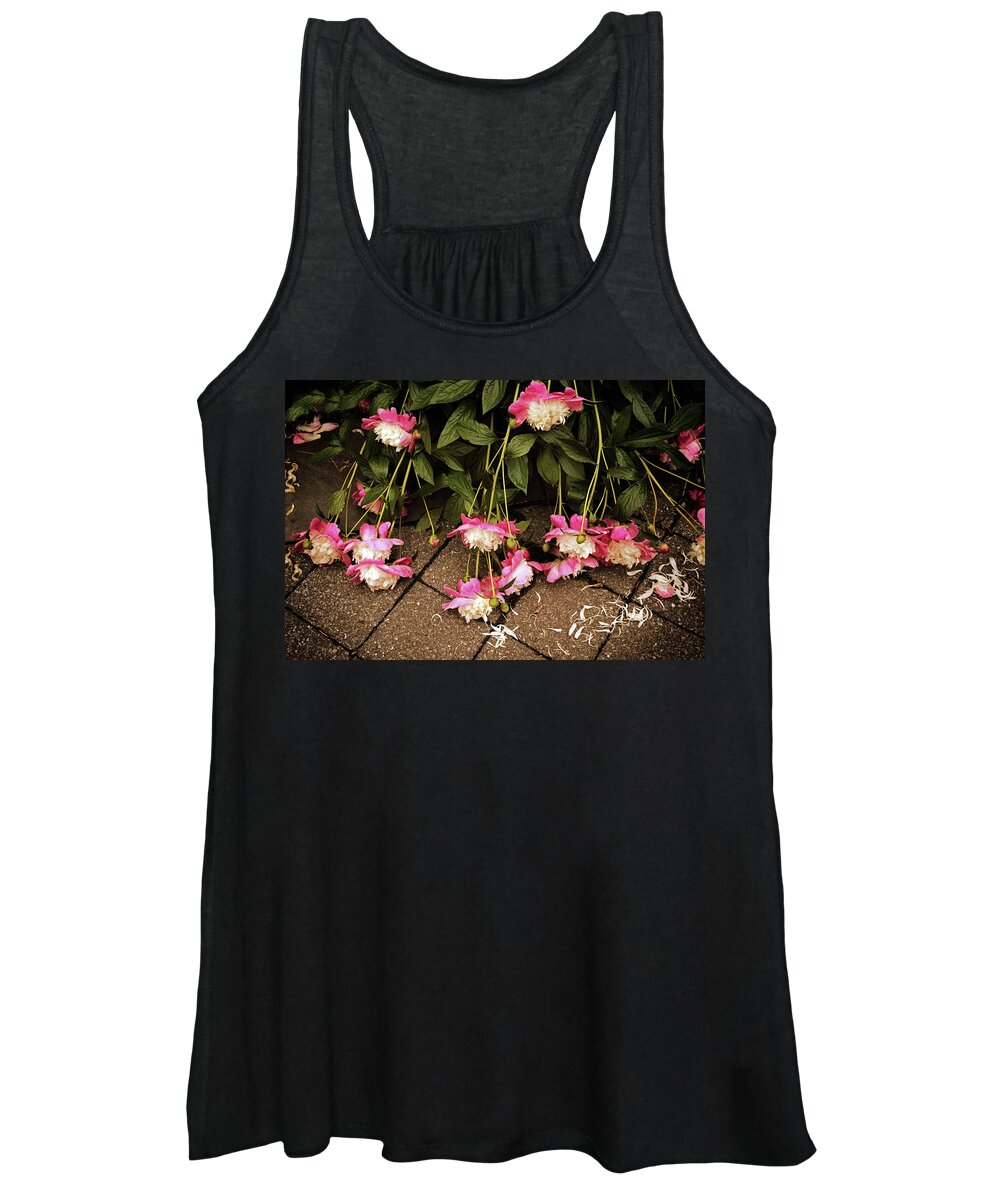 Peonies Women's Tank Top featuring the photograph After The Deluge by Jessica Jenney