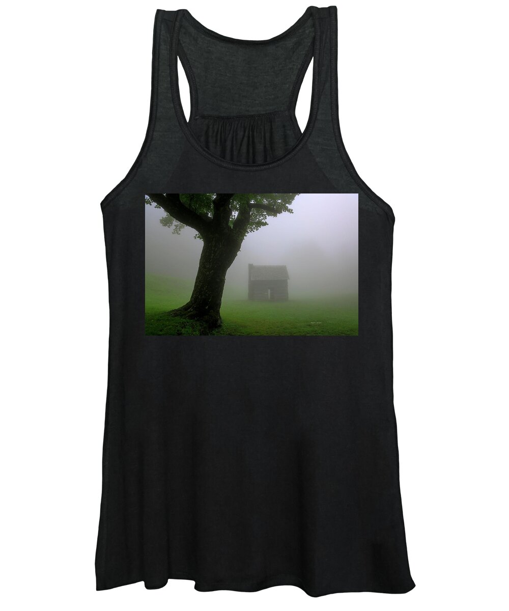 Jesse Brown Cabin Women's Tank Top featuring the photograph Almost Home by Dale R Carlson