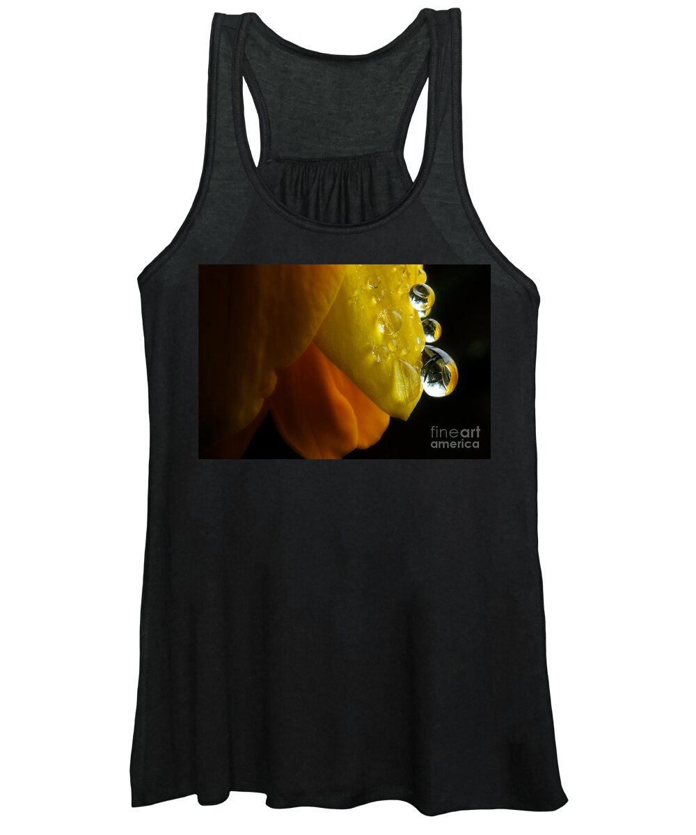 Yellow Daffodil Women's Tank Top featuring the photograph Along The Edge Of Silence by Michael Eingle