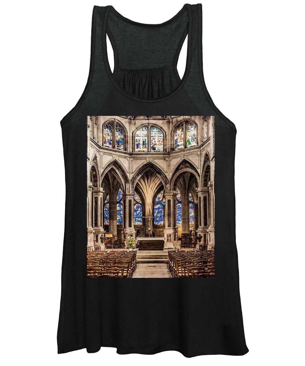 France Women's Tank Top featuring the photograph Paris, France - Altar - Saint-Severin by Mark Forte