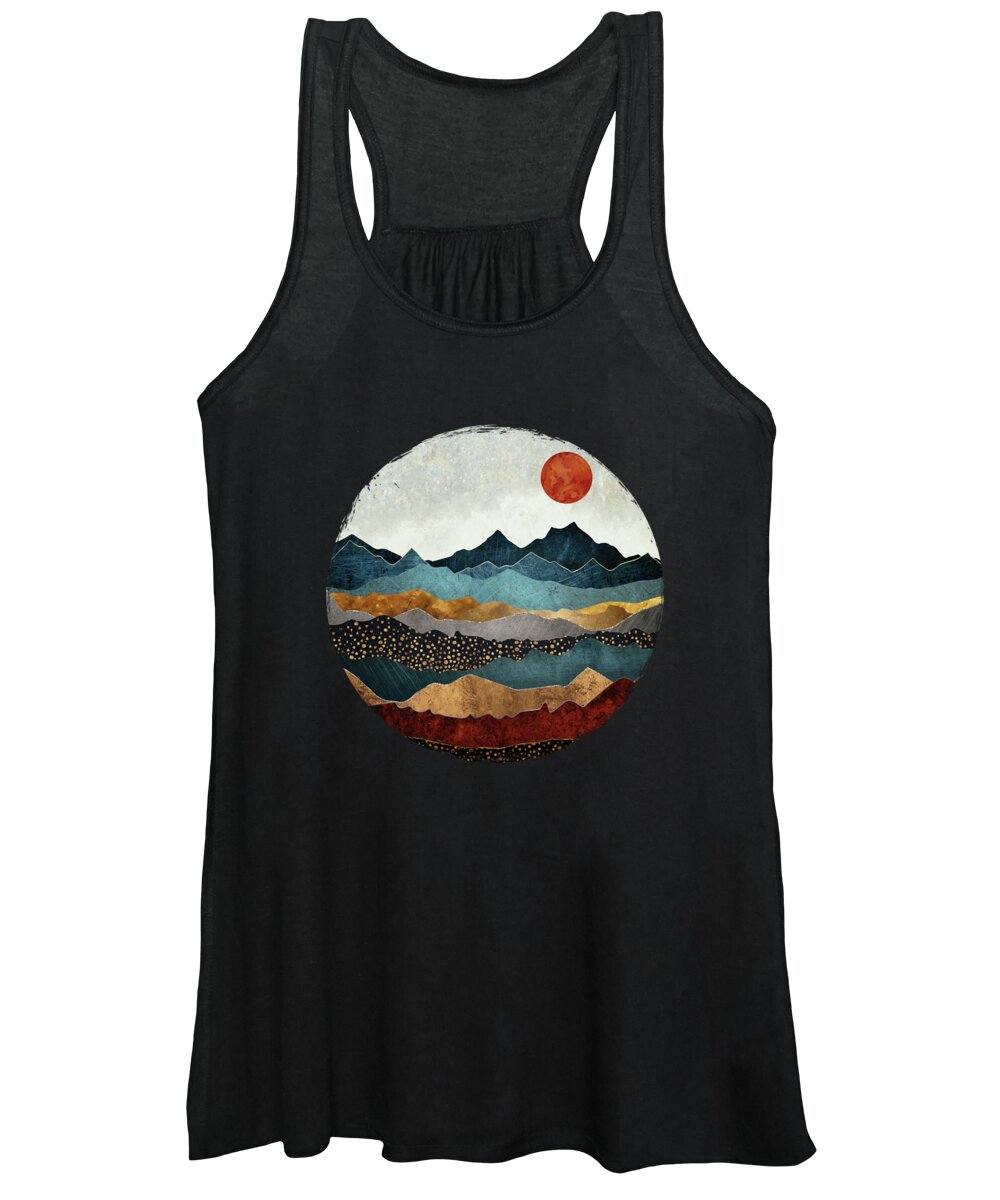 #faatoppicks Women's Tank Top featuring the digital art Amber Dusk by Spacefrog Designs
