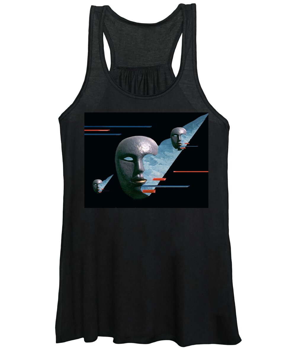 Surreal Women's Tank Top featuring the digital art An Androids Dream by Steve Karol