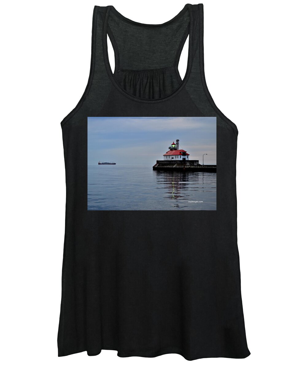 Lighthouse Women's Tank Top featuring the photograph Anchored by Susie Loechler