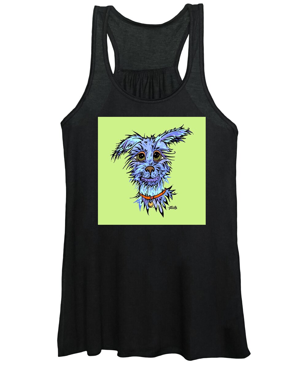 Dog Women's Tank Top featuring the digital art Andre by Tanielle Childers