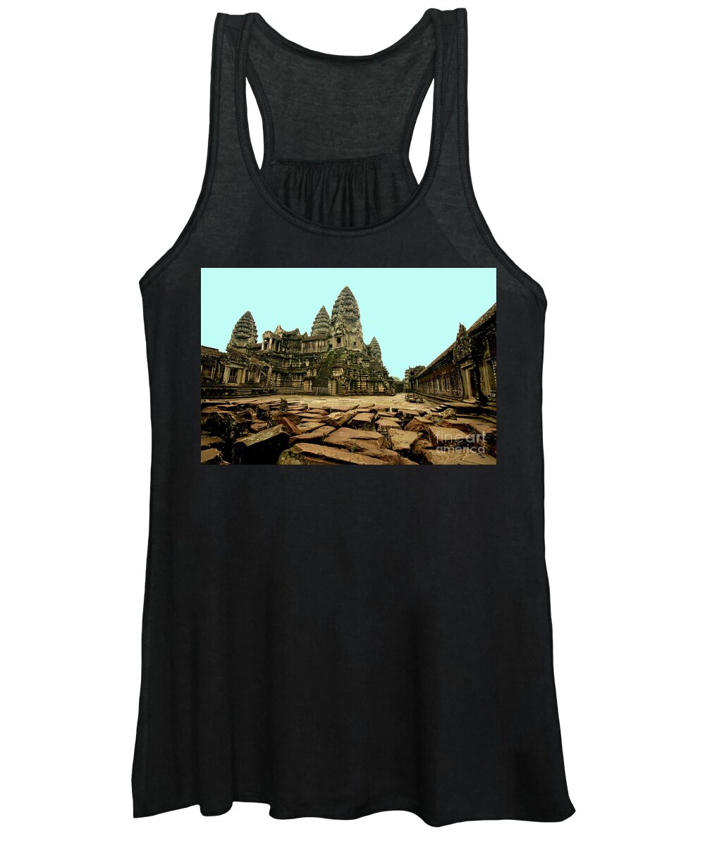  Women's Tank Top featuring the digital art Angkor Wat by Darcy Dietrich