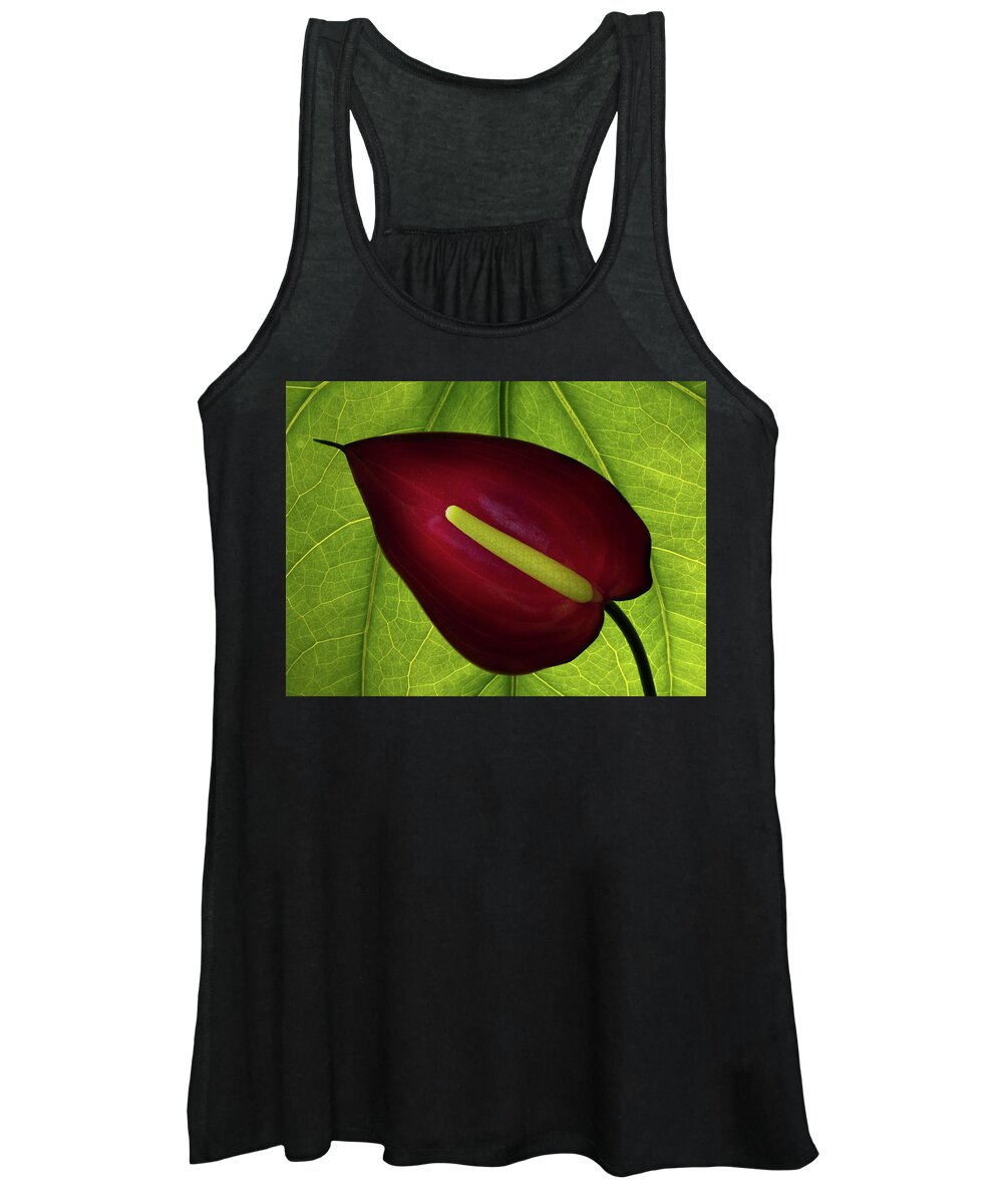 Anthurium Women's Tank Top featuring the photograph Anthurium by Christopher Johnson