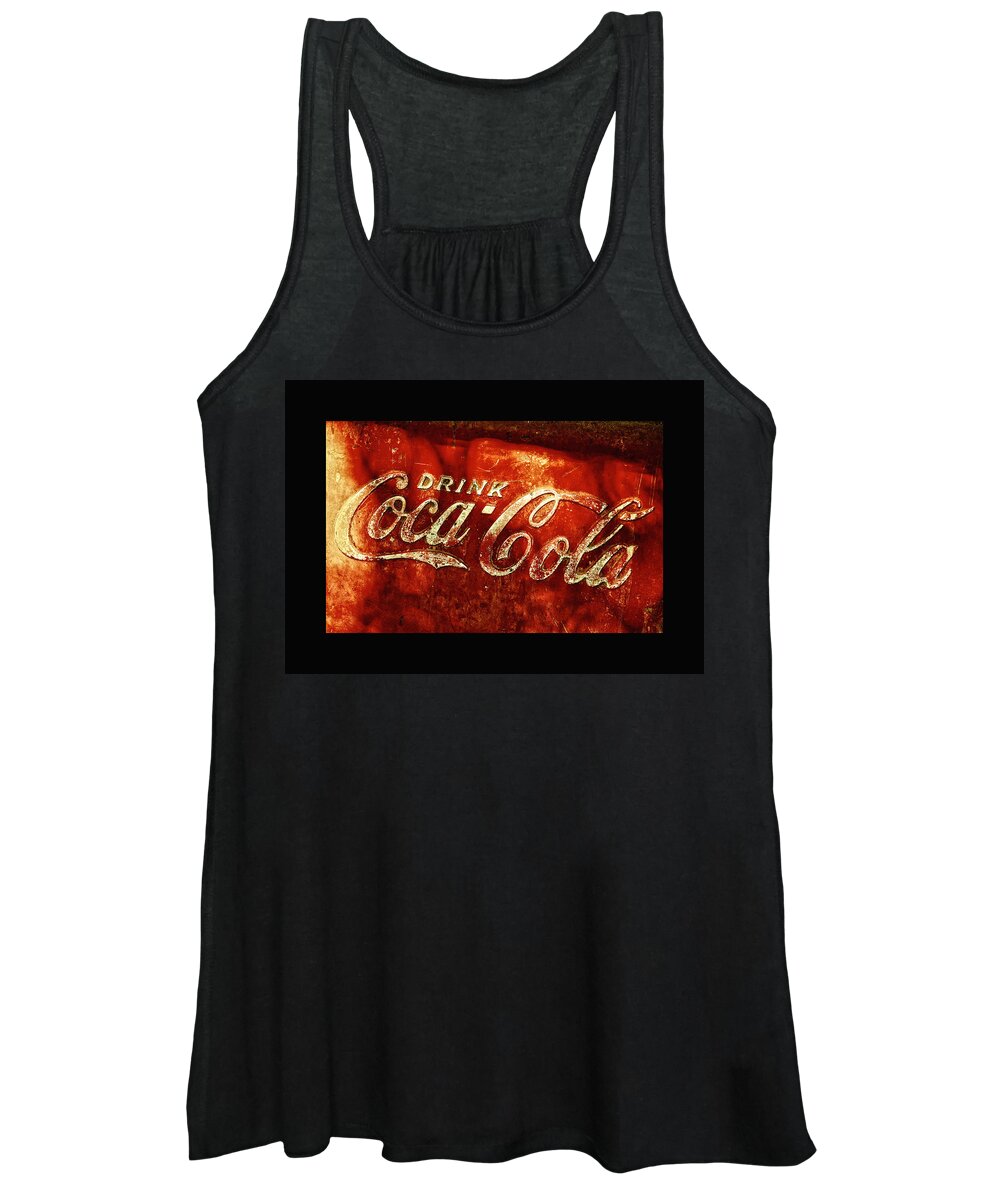 Ice Box Women's Tank Top featuring the photograph Antique Coca-Cola Cooler II by Stephen Anderson