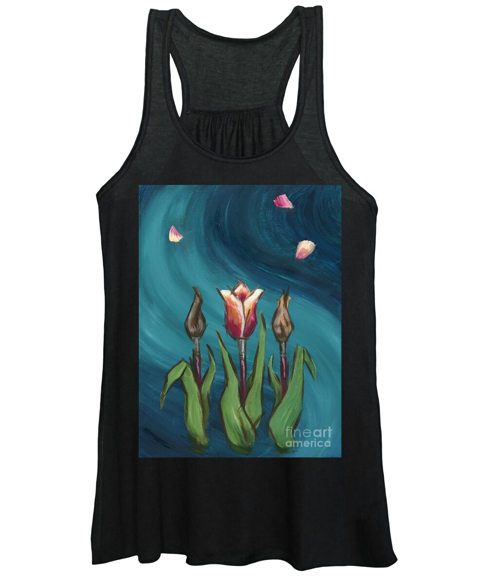 Paintbrush Women's Tank Top featuring the painting Artists in Bloom by Brandy Woods