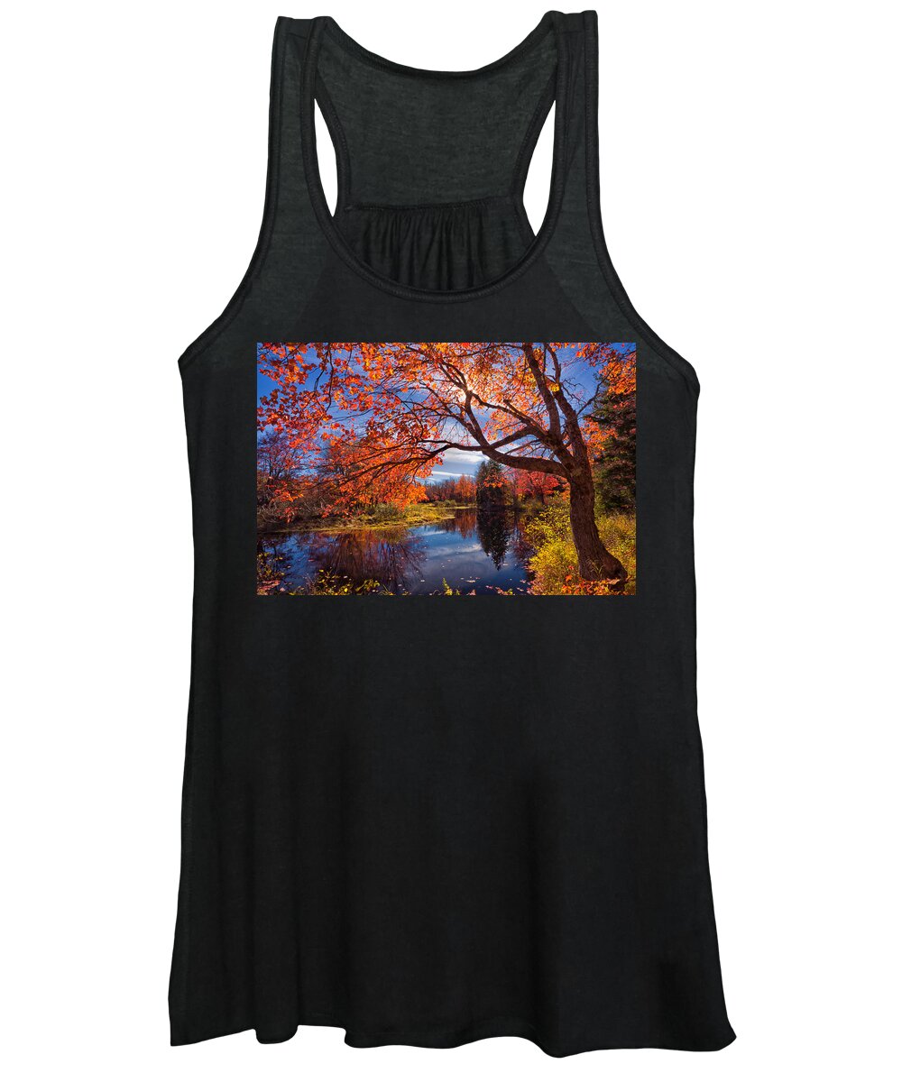 Kelly River Wilderness Area Women's Tank Top featuring the photograph Autumn Glory by Irwin Barrett