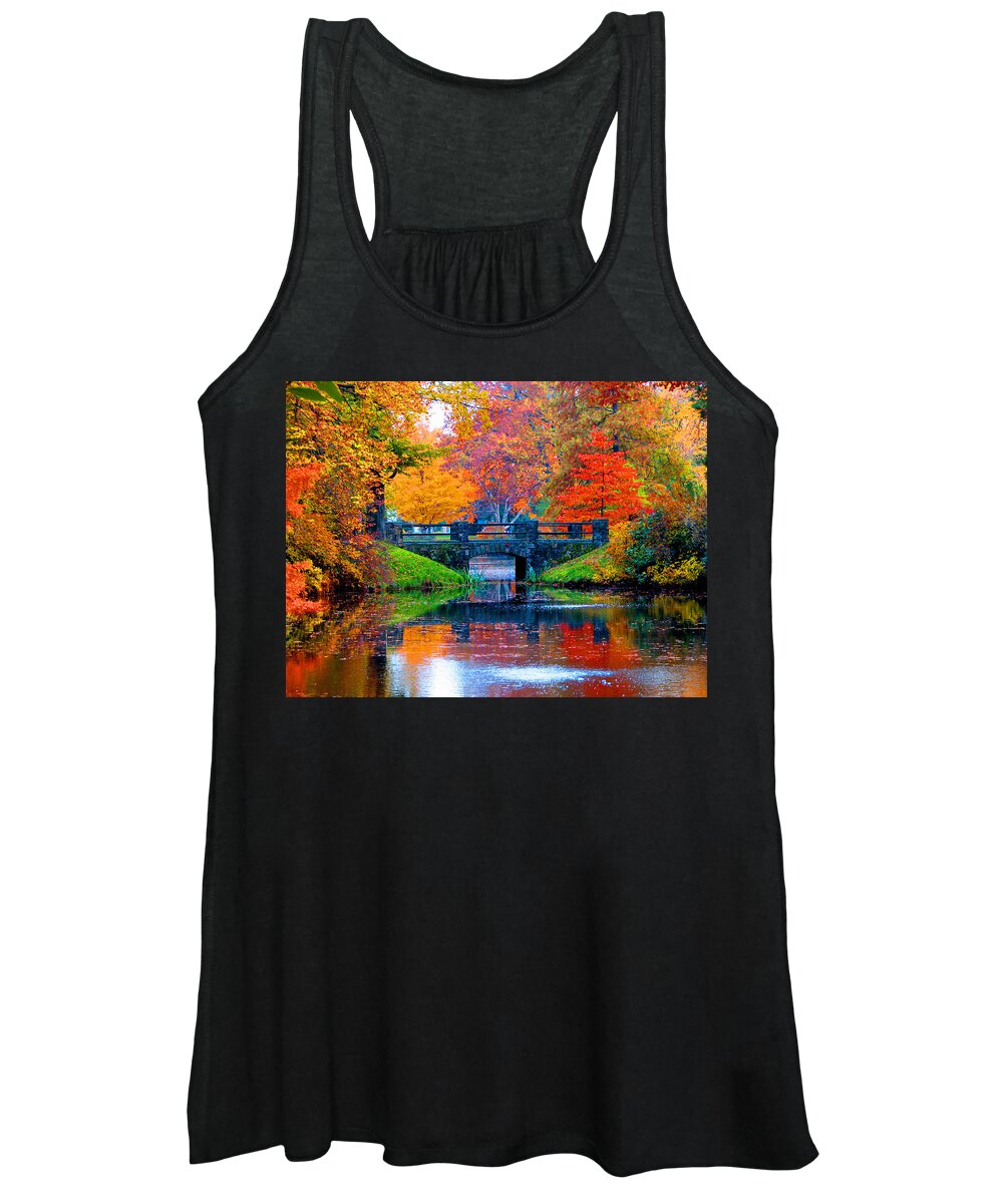 Autumn Women's Tank Top featuring the photograph Autumn in Boston by Marie Jamieson