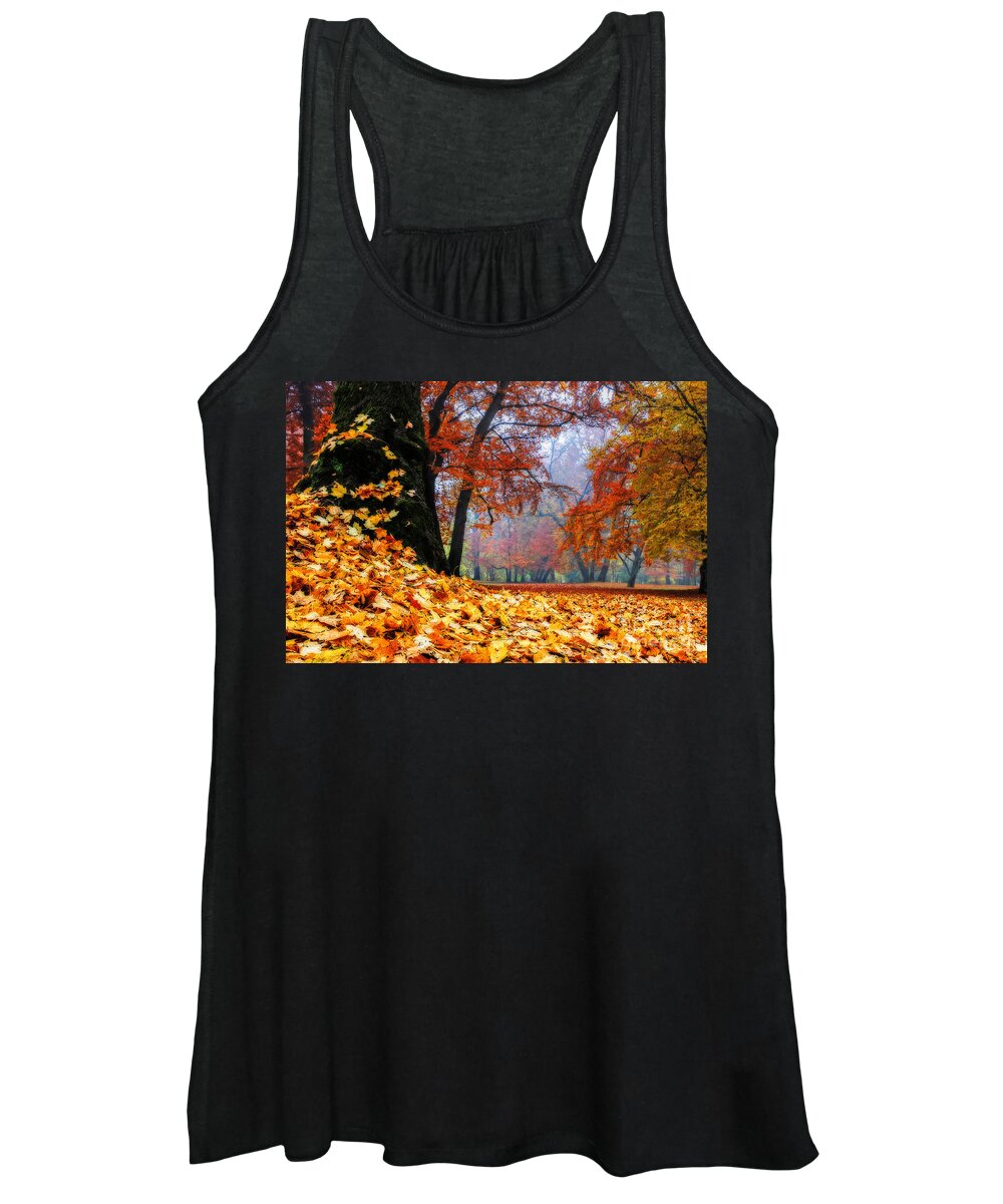 Autumn Women's Tank Top featuring the photograph Autumn In The Woodland by Hannes Cmarits