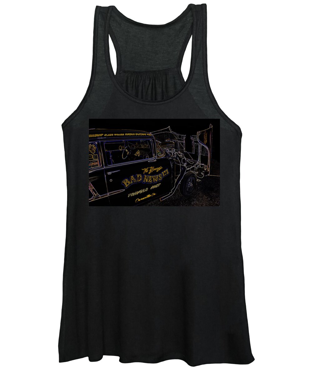 Chevy Women's Tank Top featuring the digital art Bad News Travels Fast by Darrell Foster