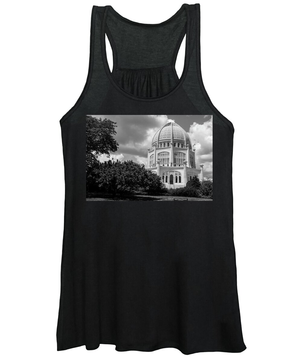 Evanston Women's Tank Top featuring the photograph Baha'i Temple by John Roach