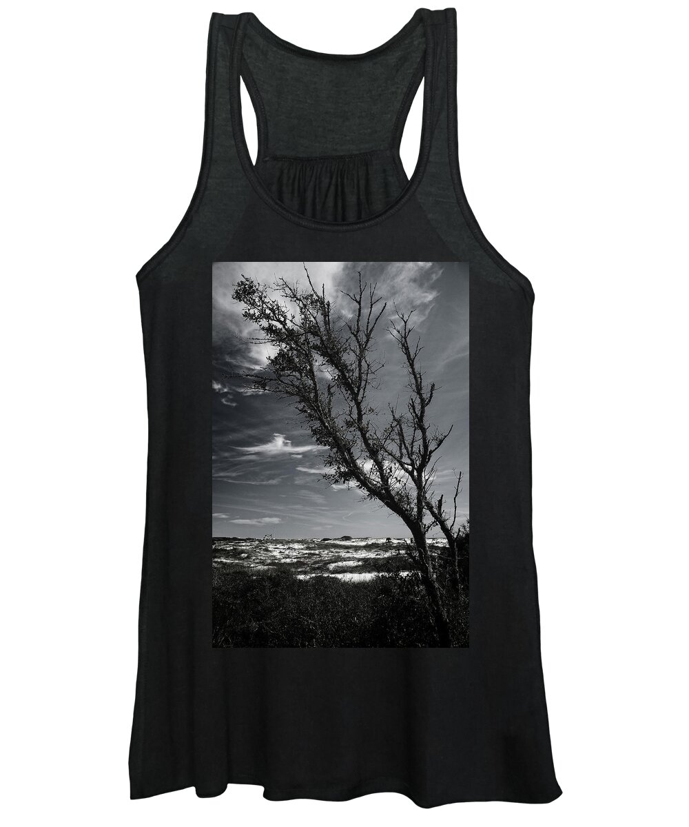 Sand Women's Tank Top featuring the photograph Beach Tree by George Taylor