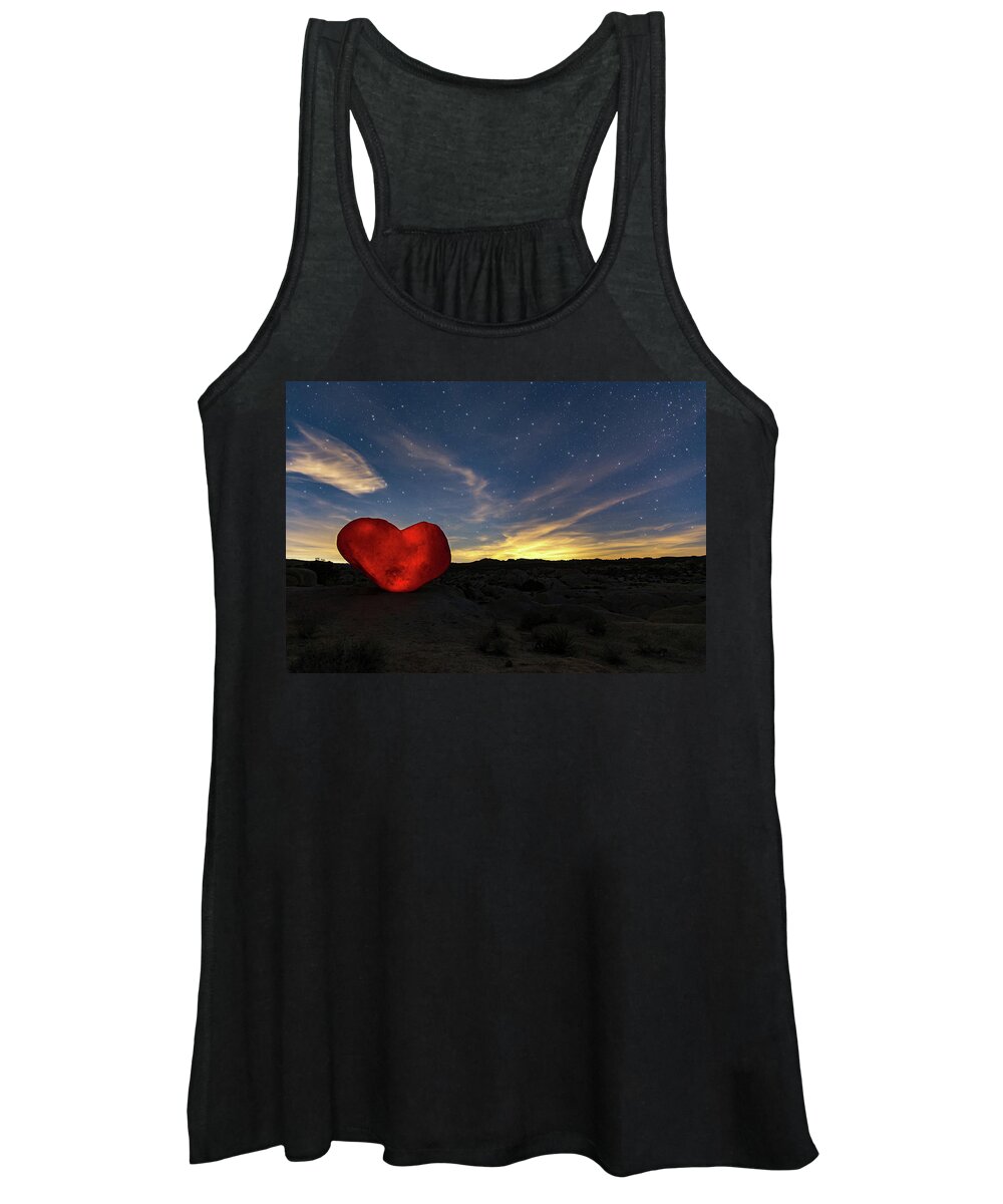 Rock Heart Women's Tank Top featuring the photograph Beating Heart by Tassanee Angiolillo