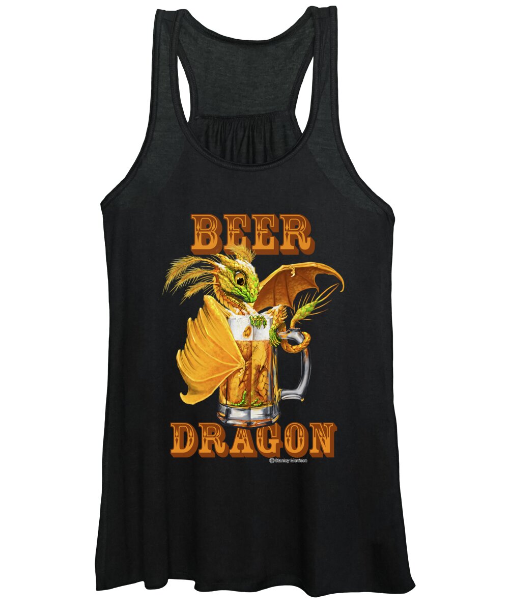 Dragon Women's Tank Top featuring the digital art Beer Dragon by Stanley Morrison