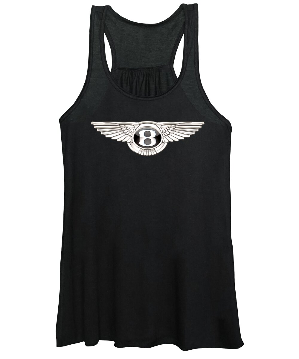 'wheels Of Fortune' By Serge Averbukh Women's Tank Top featuring the photograph Bentley - 3 D Badge On Black by Serge Averbukh