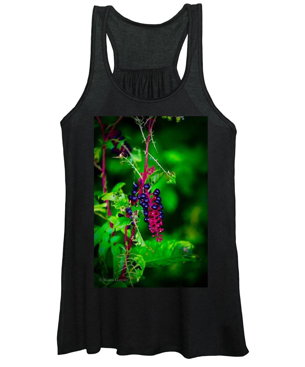 Berries Women's Tank Top featuring the photograph Berries a Wild by Shawn M Greener