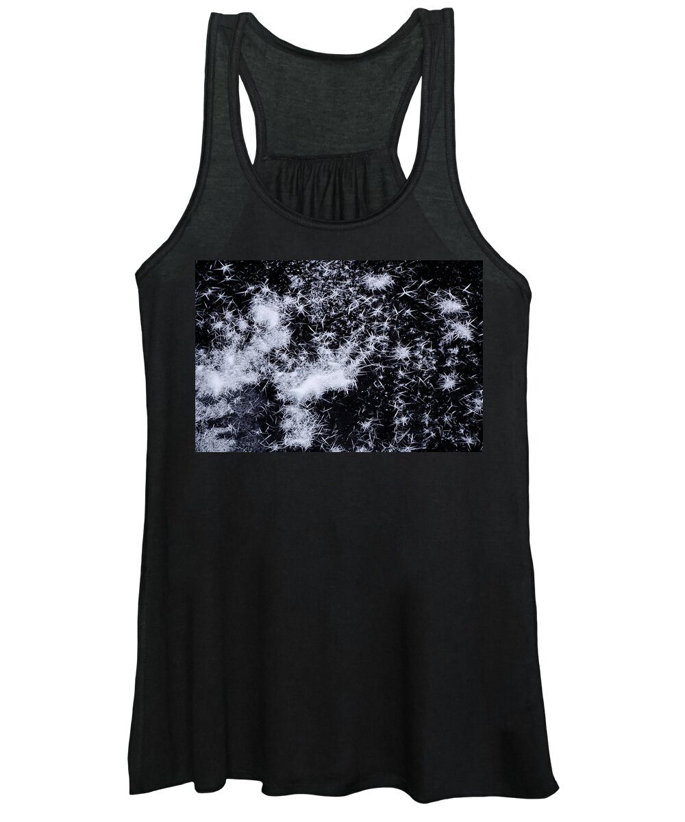 Winter Abstract Women's Tank Top featuring the photograph Black and White by Irwin Barrett