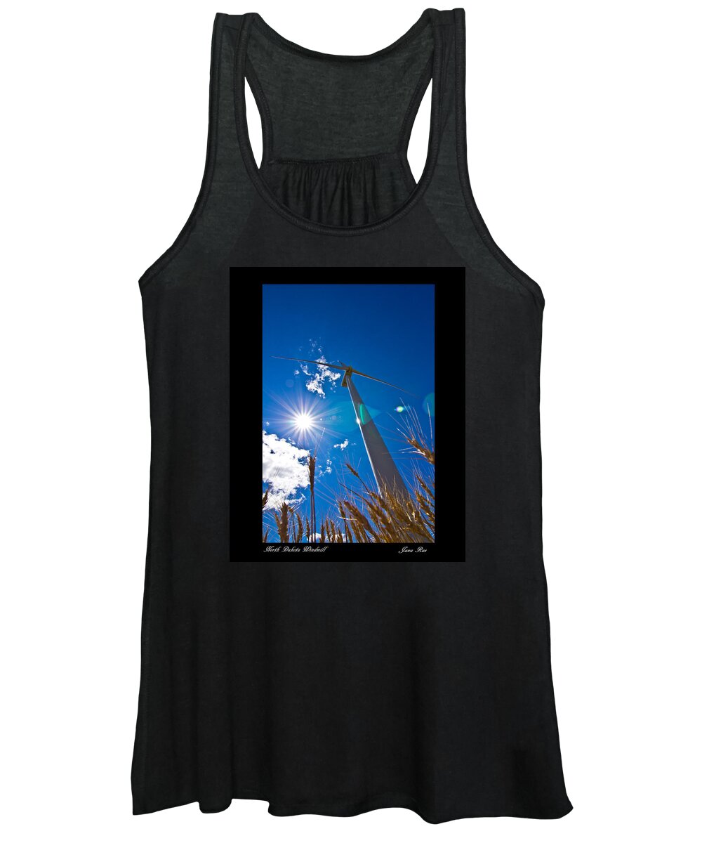 Windmills Women's Tank Top featuring the photograph Blades in the Wheat by Jana Rosenkranz